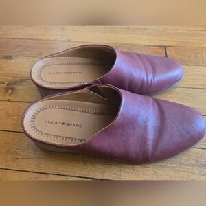 Lucky Brand 9.5 Burgandy Polona Mules